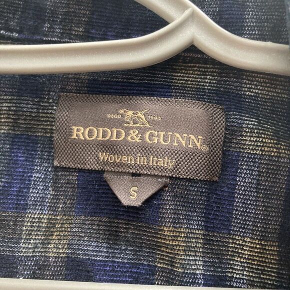 Rodd & Gunn Men’s Navy Green‎ Plaid Button Up Woven Shirt Sz S Elevated Basics - Picture 12 of 13